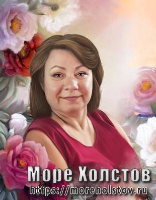 Дама в красном. Печать на холсте Севастополь