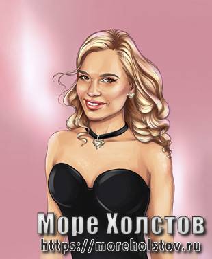 Роковая блондинка. Фото на холсте